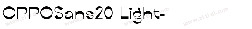 OPPOSans20 Light字体转换
